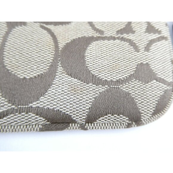Coach Signature Khaki Brown Wristlet - Picture 11 of 11